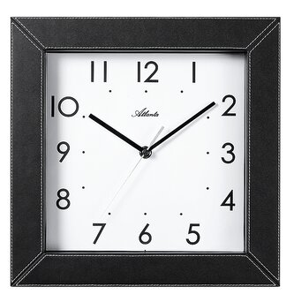 Designové kožené nástěnné hodiny AT4399 Atlanta 30cm
