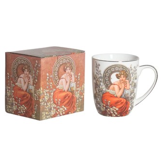 HOME ELEMENTS Hrnek 400 ml, Mucha světlý