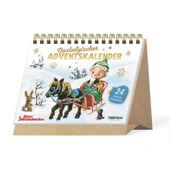 TRÖTSCH - Aufstell Adventskalender "Unser Sandmännchen" | Weihnachtskalender mit 24 Türchen und liebevollen Illustrationen vom S