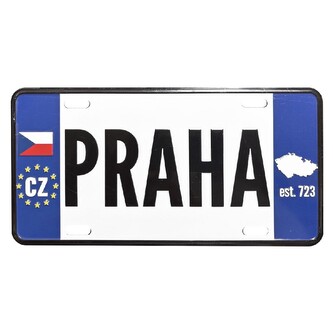 GIFTY CITY Plechová značka 15x30 cm Praha