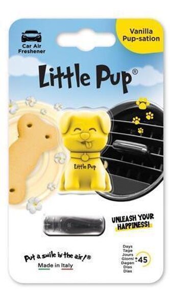 Vůně do auta "Vanilla Pup-sation", žlutá, LITTLE PUP 7640186843584