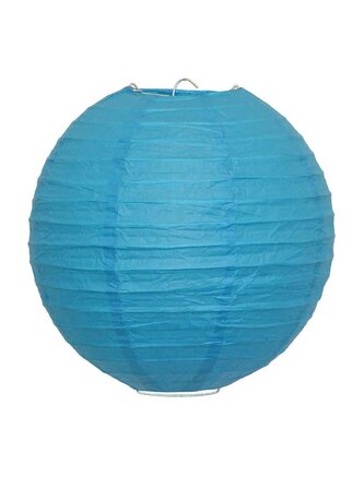 Lampion papírový 25 cm, modrý
