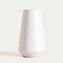 Wazon | GIA | ceramiczny ryflowany biały | 23x14 cm | 752490