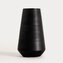 Wazon | GIA | ceramiczny ryflowany czarny | 23x14 cm | 752506