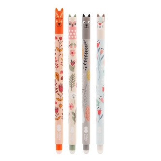 Długopis wymazywalny Uszaki Floral  ART 0.5mm NIEBIESKI