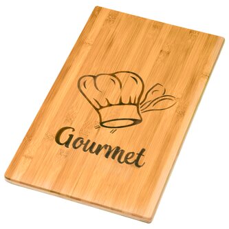 KESPER Řezací a krycí deska z bambusu motiv Gourmet 50 x 28 x 2,8 cm
