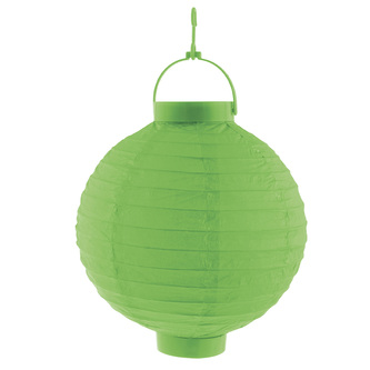 Lampion se světlem 20 cm, zelená