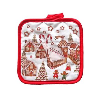 PODLOŽKA POD HRNEC PERNÍKOVÁ VESNIČKA 17X17CM