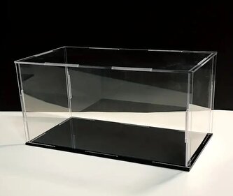 Akrylátová Vitrína na sběratelské předměty LWH: 400x200x200 mm, čirá