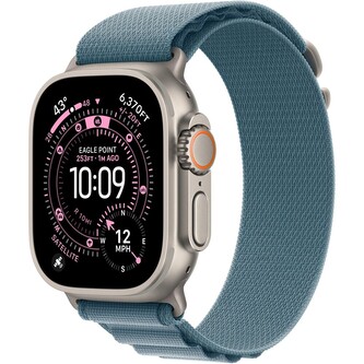 Apple Watch 49/46/45/44mm světle modrý Alpský tah velký přírodní titan