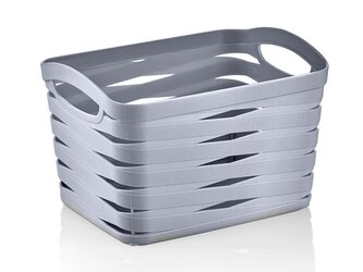 PLASTOVÝ KOŠÍK LINEA 26X20X17CM 6,6L ANTRACITOVÝ