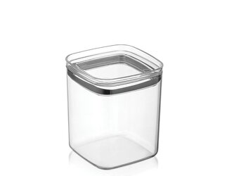 PLASTOVÁ NÁDOBA NA UCHOVÁVÁNÍ POTRAVIN ČTVERECOVÁ CRYSTAL 1L