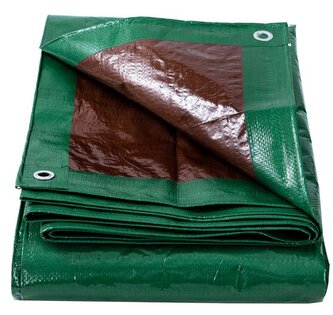 Plachta krycí s kovovými oky 120g/m2 - zelená - 2x2m