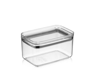 PLASTOVÁ NÁDOBA NA UCHOVÁVÁNÍ POTRAVIN OBDELNÍKOVÁ CRYSTAL 1L