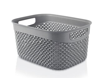 PLASTOVÝ KOŠÍK LAVADO 23X17X12CM 3,3L ANTRACITOVÝ