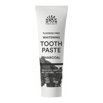 Urtekram Bělicí zubní pasta Charcoal BIO (75 ml) - bez fluoridu