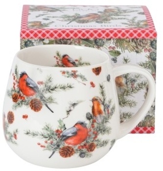Porcelánový hrnek v dárkové krabičce Christmas Birds 1 - 430 ml