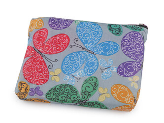 Skládací nákupní taška se zipem 39x40 cm - 1 ks - 66 šedá světlá motýl