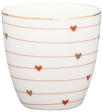 Mini porcelánový hrnek na latté Grace White