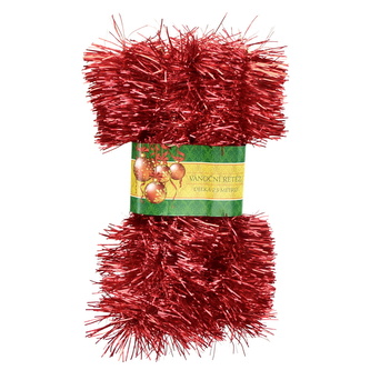 Vánoční řetěz červený 7cm x 2,5m