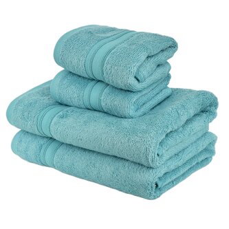 Sada bambusových ručníků, tyrkysové 2 ks 30x50 cm, 2 ks 50x100 cm