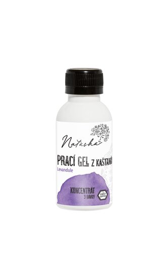 Natasha Prací gel z kaštanů Levandule - koncentrát 100 ml - 33 pracích dávek v 500 ml
