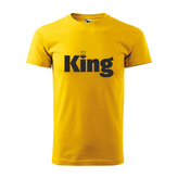 Tričko s potiskem King: žluté 5XL