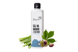 Natasha Gel na nádobí z kaštanů Citronová tráva 500 ml - bojovník s mastnotou šetrný k pokožce