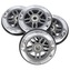 KOLEČKA PU 84x24 82A ČERNÉ (4KS) + ABEC-9 CHROME (8KS) NILS EXTREME