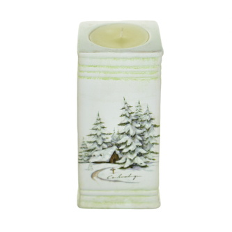 Svícen keramický se svíčkou