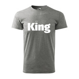 Tričko s potiskem King: šedé M