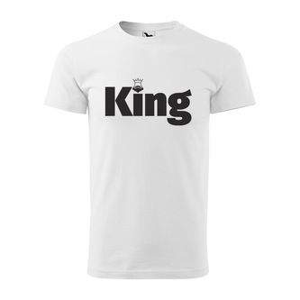 Tričko s potiskem King: bílé 5XL