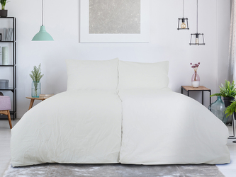 B.E.S. - Petrovice, s.r.o. Povlečení jednobarevný KREP ZIP 140x200+70x90 - bílá