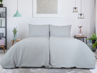 B.E.S. - Petrovice, s.r.o. Povlečení jednobarevný KREP Hotel kapsa 140x200+70x90 - šedá