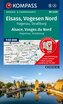 KOMPASS Wanderkarten-Set 2220 Elsass, Vogesen Nord, Hagenau, Straßburg / Alsace, Vosges du Nord, Haguenau, Strasbourg (2 Karten)