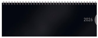 Tischquerkalender Classic Colourlux schwarz 2026
