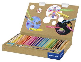 Barevné pastelky "Noris Junior", 18 barev, 3v1, STAEDTLER 140 C18 Barevné pastelky "Noris Junior", 18 barev, 3v1, STAEDTLER 140 C18