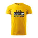 Tričko s potiskem I´m a limited edition: žluté 4XL