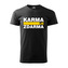 Tričko s potiskem Karma je zdarma: černé 2XL