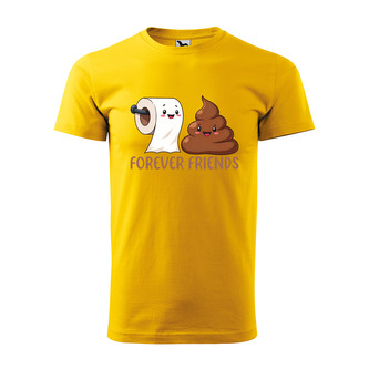 Tričko s potiskem Forever friends: žluté M