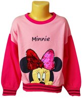 Dívčí mikina MINNIE měnící se flitry přes hlavu, růžová, velikost: 98