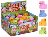 Kačenka pixel do vany guma 8x10cm 4 barvy 24ks v boxu