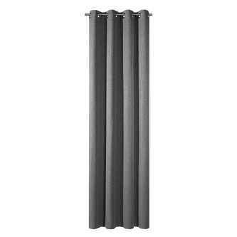 Záclona s kroužky, uni, blackout - světle šedá, 245 mm, 145 mm