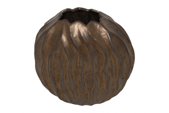 Kovová hnědá váza Baron S, 27 cm