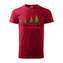 Tričko s potiskem Run forest, run!: červené 5XL