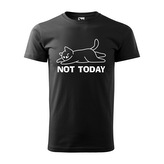 Tričko s potiskem Not today: černé 2XL