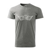 Tričko s potiskem 10% angel, 90% bitch: šedé 3XL