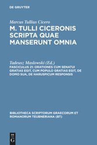 Orationes cum senatui gratias egit, cum populo gratias egit, de domo sua, de haruspicum responsis