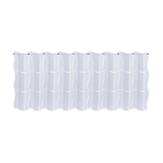 Vyšívaná bistro záclonka - bílá, 50 mm, 150 mm
