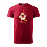 Tričko s potiskem Jsem v pohodě, všechno je v pohodě: červené 5XL